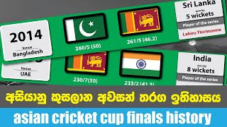 History  of Asia Cup Cricket Finals | අසියානු කුසලාන ක්‍රිකට් අවසන් තරඟ ඉතිහාසය | Who will win 2022