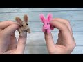 モール3本うさぎを作ろう🐇簡単可愛いハンドメイド🔰モールベア、モールクラフト　pipe cleaner crafts rabbit