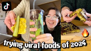 Trying the most VIRAL food trends of 2024❗️📈 VEGAN🌱 (Part 2)