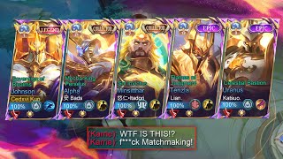 5 MAN MYTHOLOGICAL SKINS in RANK!!😱(Totally insane!)