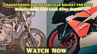 Transformed Old Motorcycle Bought for $200 | Unbelievable Cool Look After Repair