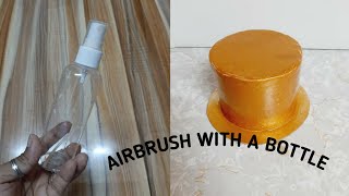 How to airbrush a cake/how to airbrush a cake with spraying bottle/how to paint