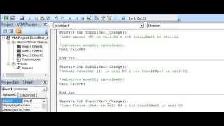 ActiveX Scroll Bar Event Procedure in Excel VBA
