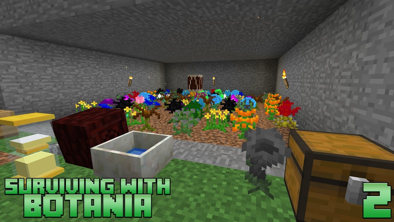 Surviving With Botania E02 Automated Flower Farm Youtube