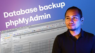Create Database backup using phpMyAdmin