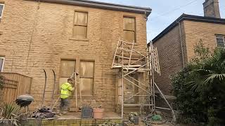 Dustless Blasting a stone house I got £100 tip