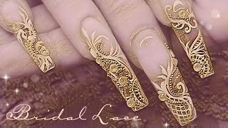 Wedding Nails | Bridal Lace | Glass Nails and Lace | Black Swan Beauty