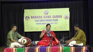 Dr.M.Narmada l Carnatic Vocal | Isai Natya Nataka Vizha 2018 | Narada Gana Sabha