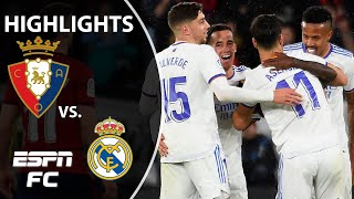 Real Madrid inches closer to title with win vs. Osasuna | LaLiga Highlights | ESPN FC