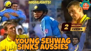 India vs Australia 1st ODI 2001 Bangalore Highlights | Sehwag earns crucial win against Australia