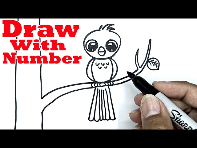 How To Draw A Bird Out Of Numbers With Number 3 Drawing With Number How To Draw A Bird Out Of Numbers With Number 3 Drawing With Number