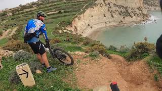 starting dry and finishing wet - Malta South trails MTB ride