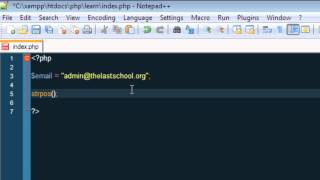Intro into PHP - 18 - Strpos