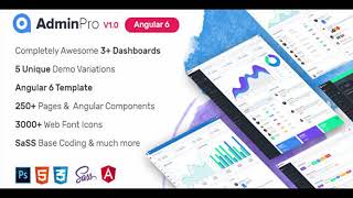 AdminPro Angular 6 Dashboard Template | Themeforest Website Templates and Themes
