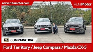 Comparativa SUV Compactos - Ford Territory - Jeep Compass - Mazda Cx-5 - Con cual se quedan?