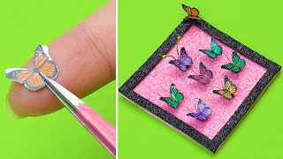 How to make Miniature Butterfly | MINIATURE IDEAS FOR DOLLHOUSE | #Shorts