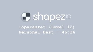 Shapez.io Speedrun - First Attempt (46:34) CopyPaste% (Level 12)