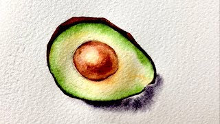 [베리현 수채화] 🥑아보카도 그리기 | Watercolor painting | Watercolor flower | Watercolor tutorial | avocado🥑