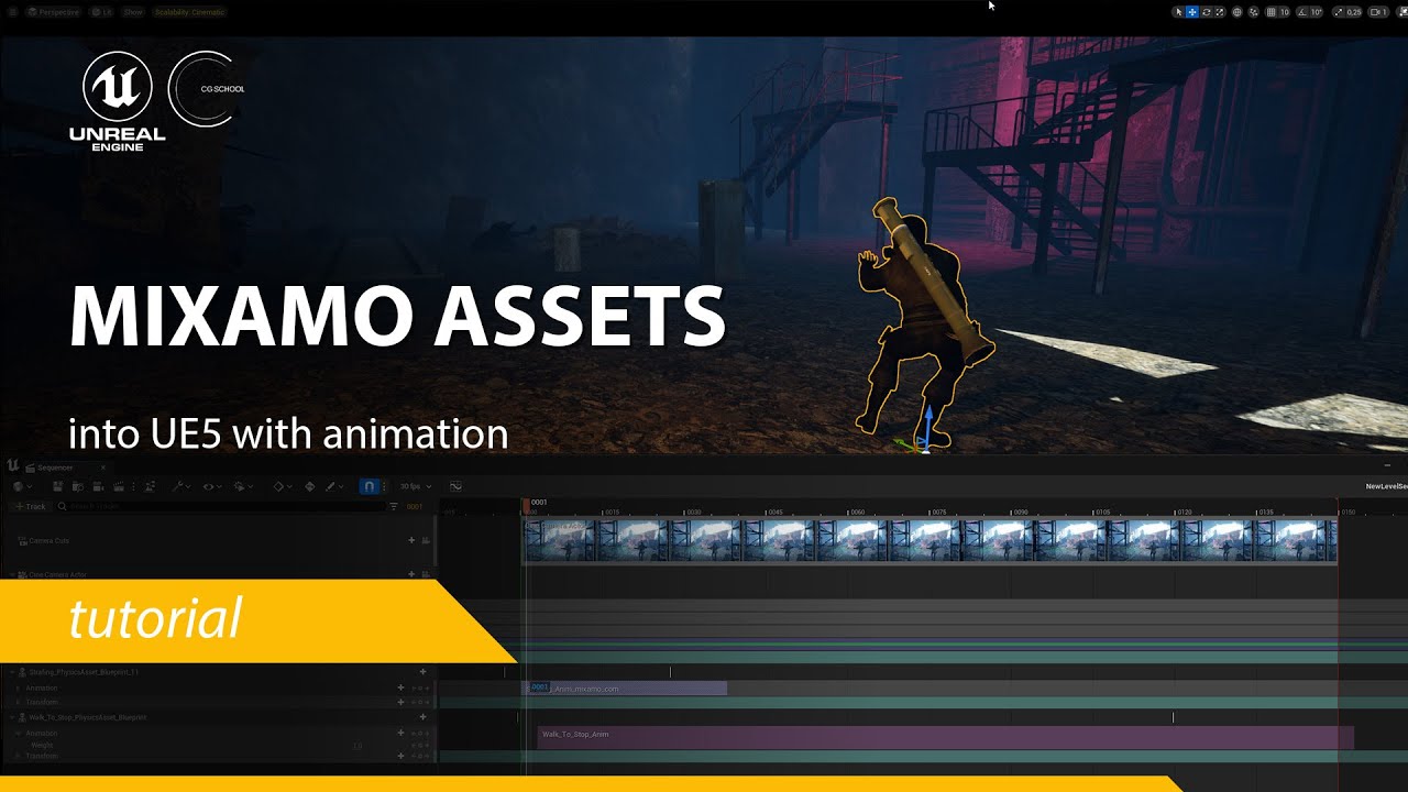 How To Import Mixamo Characters And Add New Geometry To Animated Asset ...