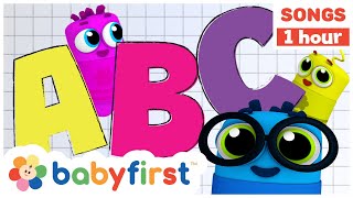 Phonics Song | ABC Alphabet & First Words w Color Crew | 1 Hour Nursery Rhymes & Songs | BabyFirstTV