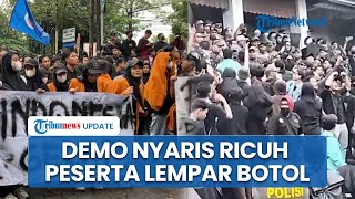 Nyaris Ricuh, Demo Mahasiswa Solo Bawa Spanduk Ganyang Prabowo, Protes soal MBG \u0026 Efisiensi Anggaran