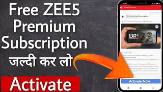 How To Get Free ZEE5 Unlimited Premium Subscription, मिलेगा Airtel के सभी युजर  को