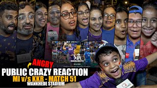 EXCLUSIVE : Public CRAZY Reaction after MI lost to KKR at Wankhede Stadium | Playoff se Bahar