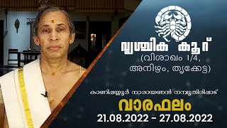 വൃശ്ചികം രാശിക്കാരുടെ ഈ ആഴ്ച്ചയിലെ വാരഫലവുമായി കാണിപ്പയ്യൂർ നാരായണൻ നമ്പൂതിരിപ്പാട്