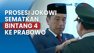 Detik-detik Presiden Jokowi Sematkan Tanda Kehormatan Jenderal Bintang Empat kepada Prabowo