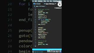 How to make Santa hat using python 🐍🐍. #turtle . LIKE , SHARE & , SUBSCRIBE.