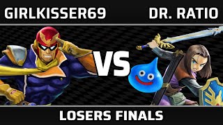 Girlkisser69 (Captain Falcon, Mewtwo) vs Dr. Ratio (Hero, Sephiroth) - Pio Pummel 7 Losers Finals