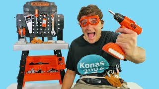 Black \u0026 Decker Toy Tools ! || Toy Review || Konas2002