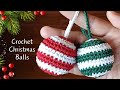 💯 Crochet Christmas🎄Crochet Christmas Balls for Beginners‼️Crochet Christmas Ornaments 🎄