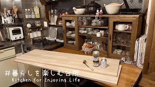 私のレトロな台所が完成しました🏠/塗るだけDIY/おにぎりドッグ/Japanese kitchen【暮らしを楽しむ台所】