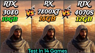 RTX 3080 vs RX 7800 XT vs RTX 4070 Super - Test In 14 Games - Which Is Better In Performance ?