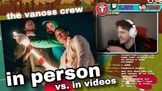 terroriser on each member of the vanoss crew in person vs in videos