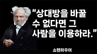 쇼펜하우어의 인가관계 처세술의 달인 삶의 조언 삶의 지혜 명언