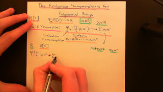 Evaluation Homomorphism for Polynomial Rings Part 1