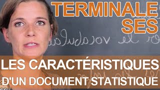 Repérer les caractéristiques d'un document statistique - SES - Terminale - Les Bons Profs