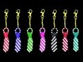 How To Make Crystal Beads Keychain || DIY Beaded Tie Keychain | Beads Craft Ideas