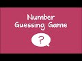 Number Guessing Game using Python for beginners