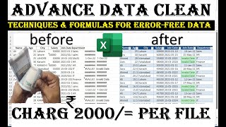 Mastering Data Cleaning in Excel: Techniques \u0026 Formulas for Error-Free Data