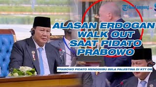 Terungkap Alasan Presiden Erdogan Keluar saat Prabowo Pidato Bela Palestina di KTT D-8 Mesir