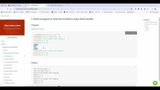 1. Python program to swap two numbers using a temporary variable