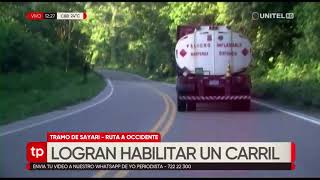 Habilitan pasos en carreteras mientras siguen las tareas de limpieza de rocas y escombros