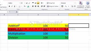 Arithmetic Operations in Mathematics- Excel Tutorial