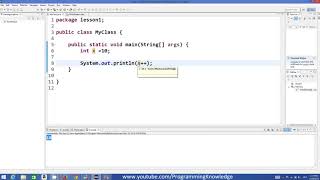 Java Tutorial For Beginner 7 Increment Operator and Assignment Operator