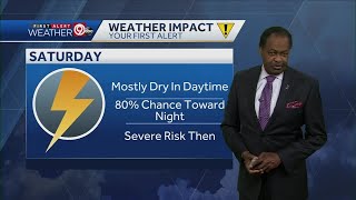 Most of Saturday looks dry, some storms possible late