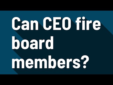 Can a chairman be fired?