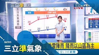 鋒面南移南部、中部山區注意局部陣雨　東北風影響東部、北部偏涼│氣象主播陳宥蓉│【三立準氣象】20190502│三立新聞台